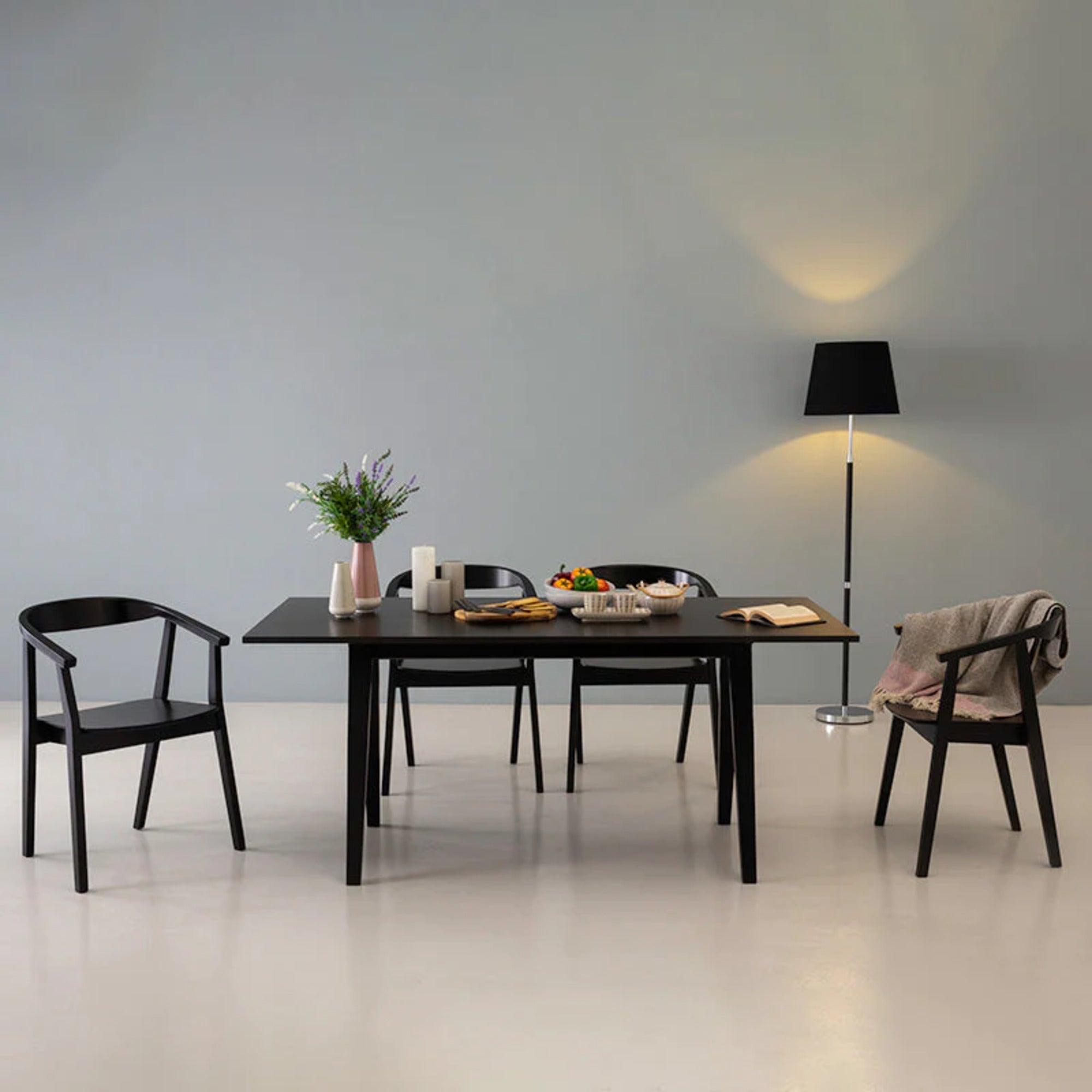 Selma Wooden Dining Chair - Black - Dining Chairs
