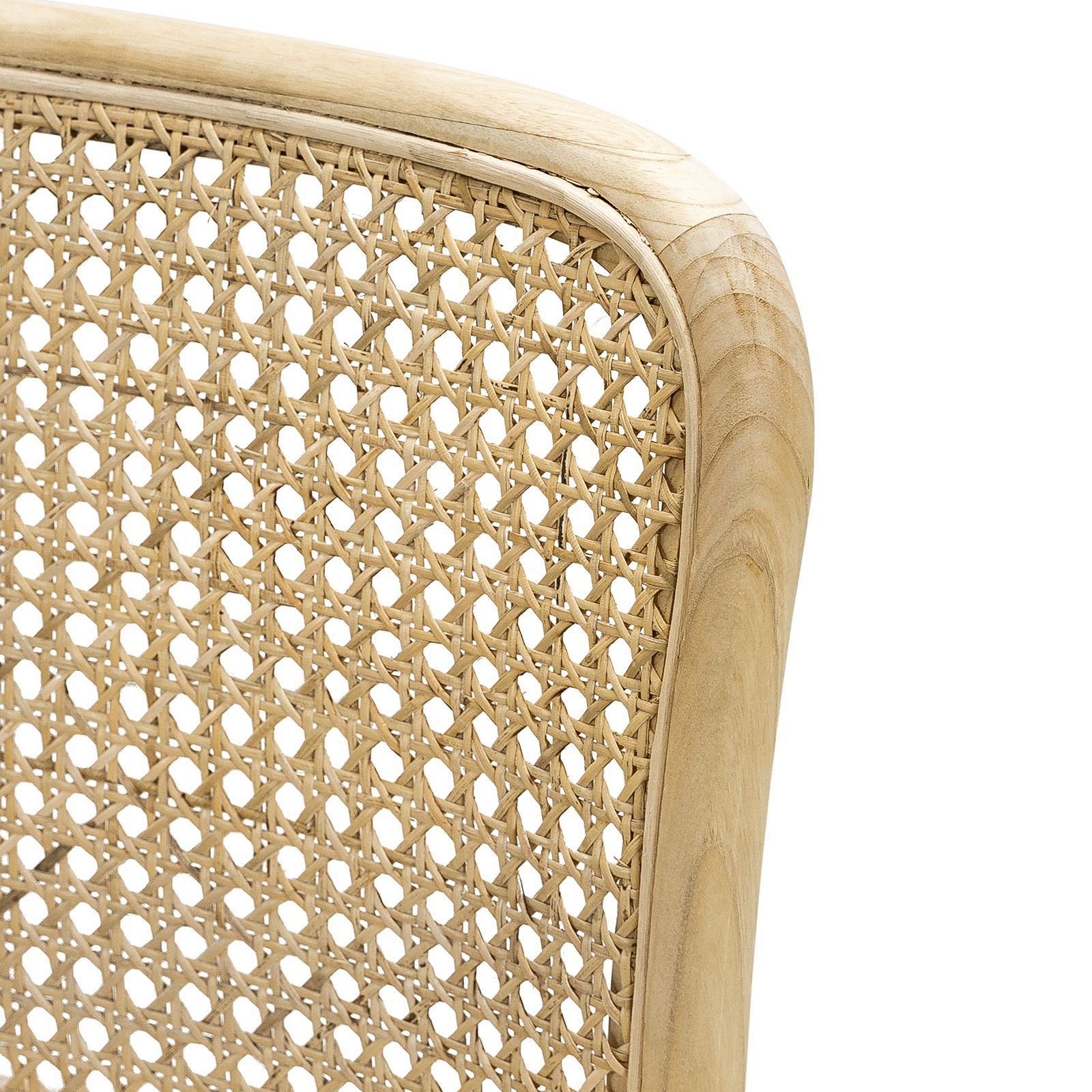 Set of 2 Amara Teak Wood Cane Dining Chair - Natural - Dining Chairs