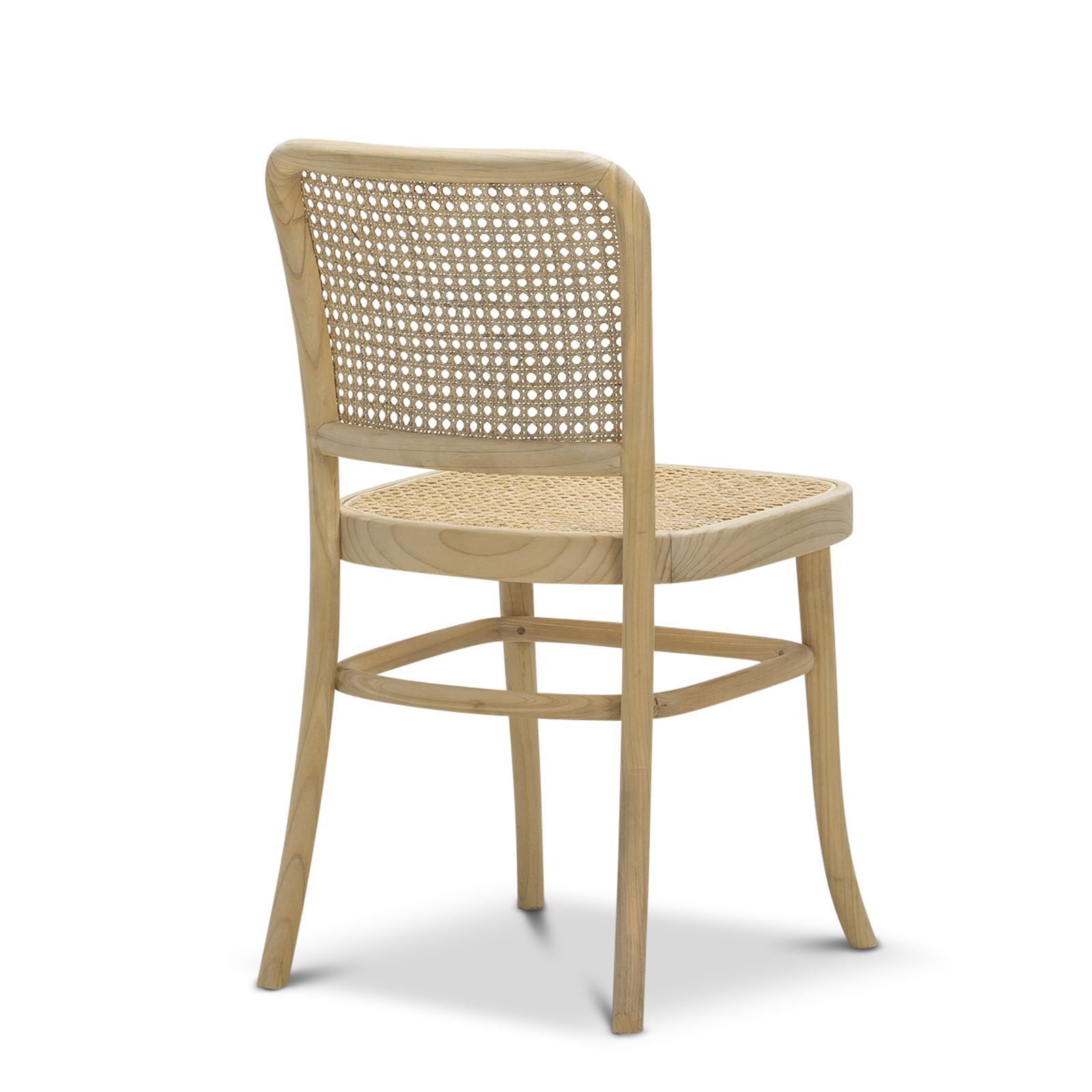 Set of 2 Amara Teak Wood Cane Dining Chair - Natural - Dining Chairs