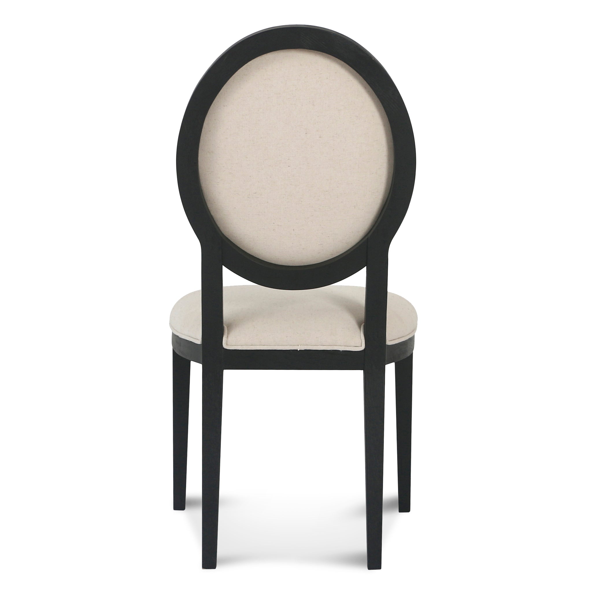 Set of 2 Ayla Fabric Dining Chair - Beige and Black - Dining Chairs