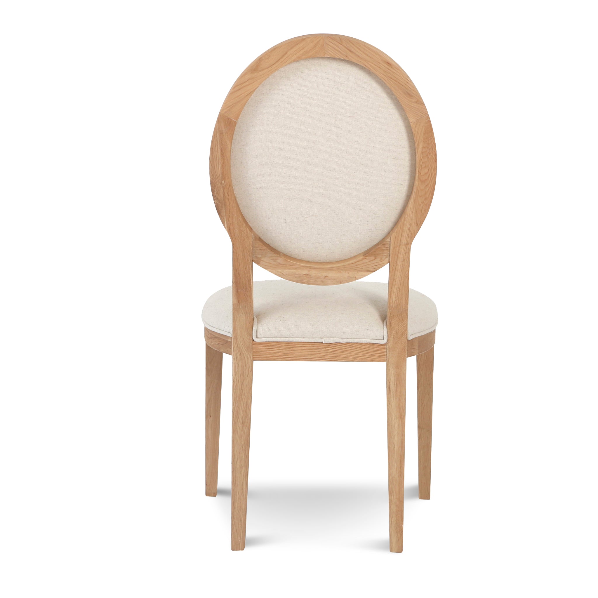 Set of 2 Ayla Fabric Dining Chair - Beige and Natural - Dining Chairs