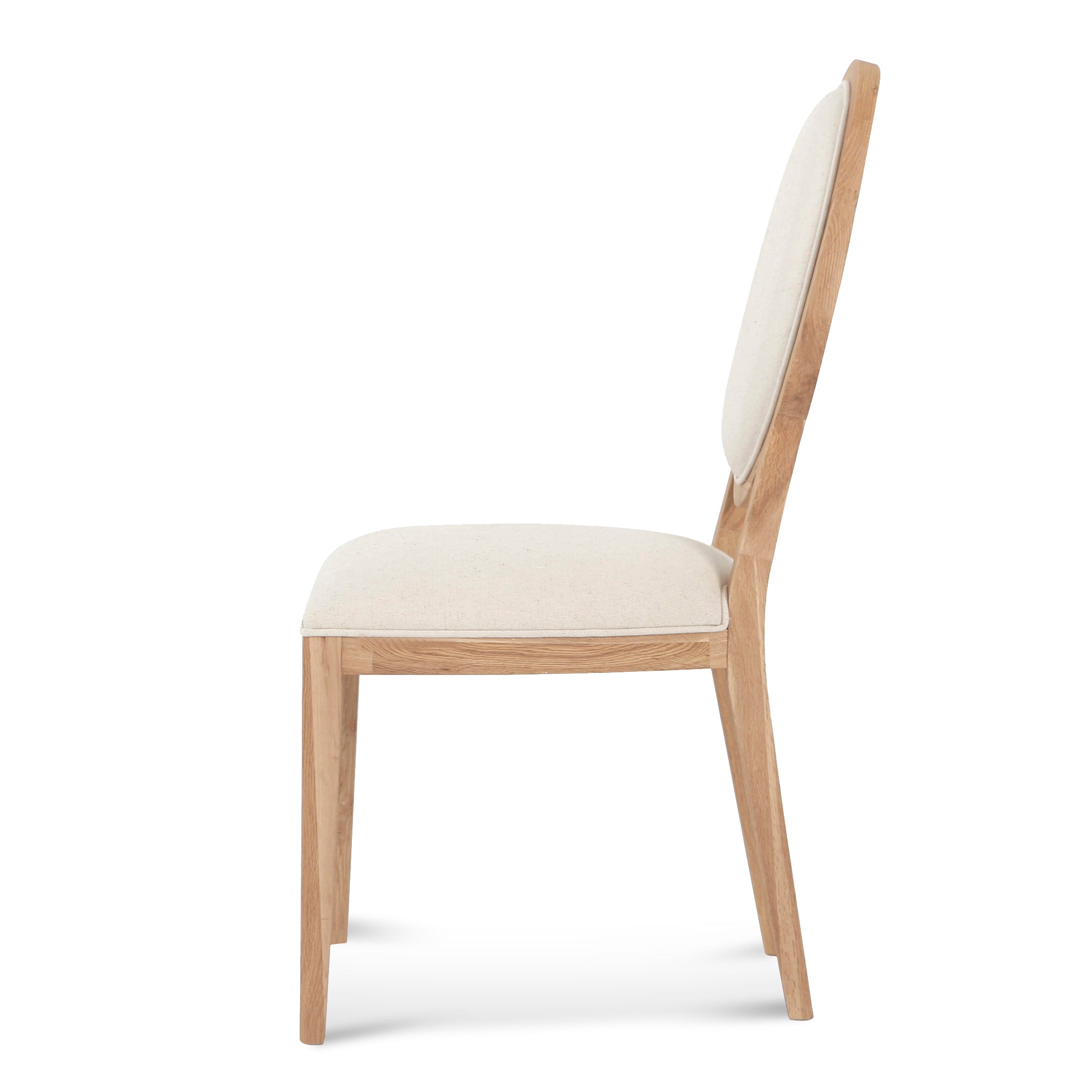 Set of 2 Ayla Fabric Dining Chair - Beige and Natural - Dining Chairs