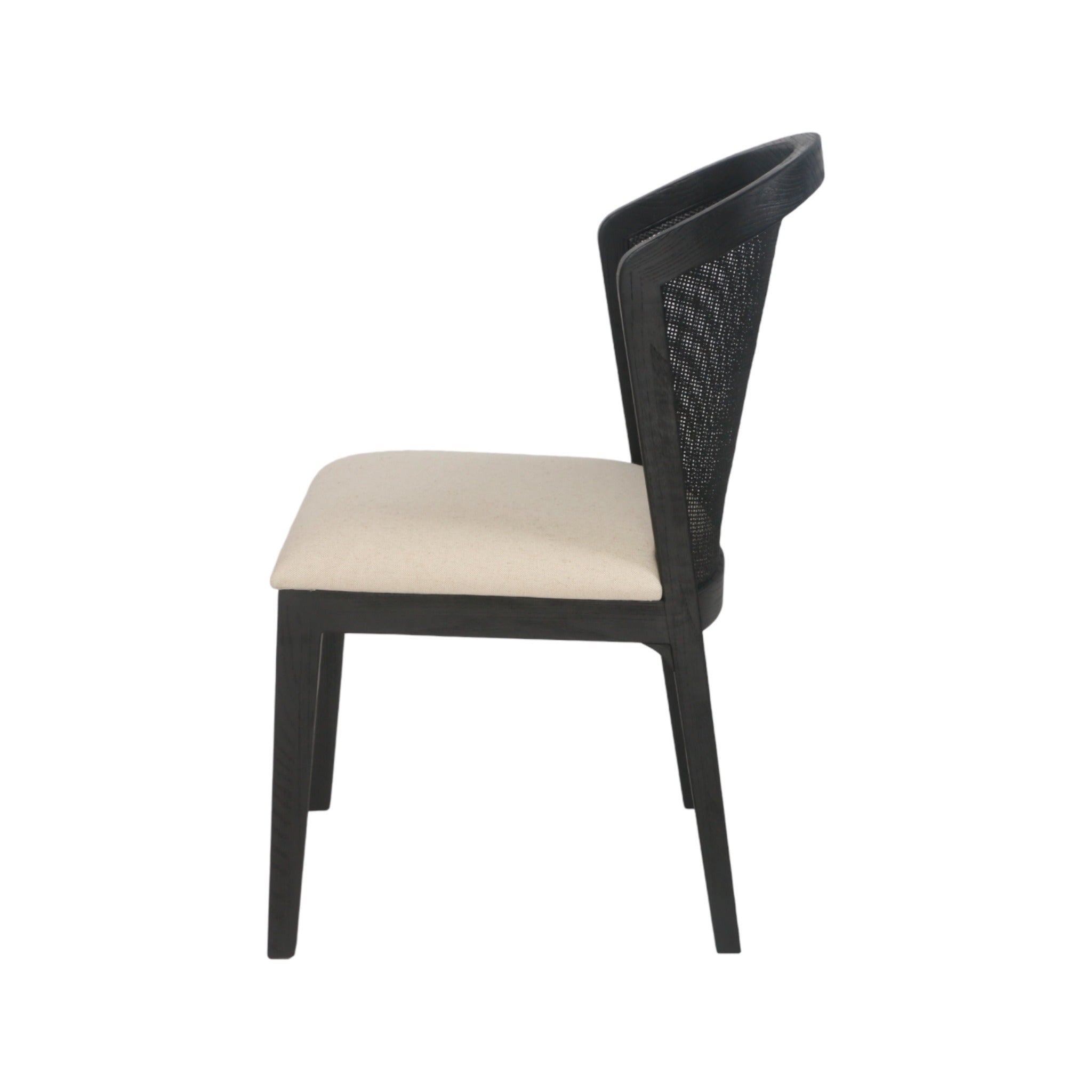 Set of 2 Edward Elm Dining Chair - Black - Dining Chairs