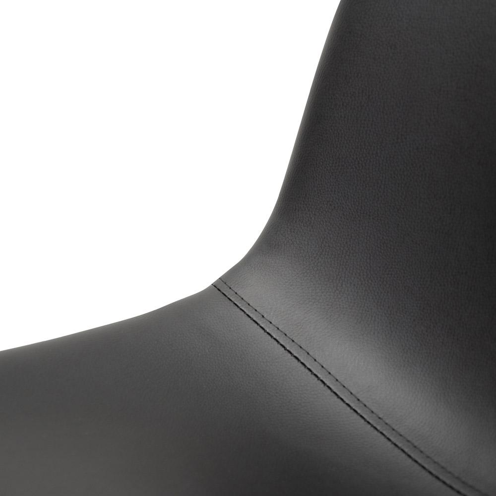Set of 2 Ethan Dining Chair - Black PU Leather - Dining Chairs
