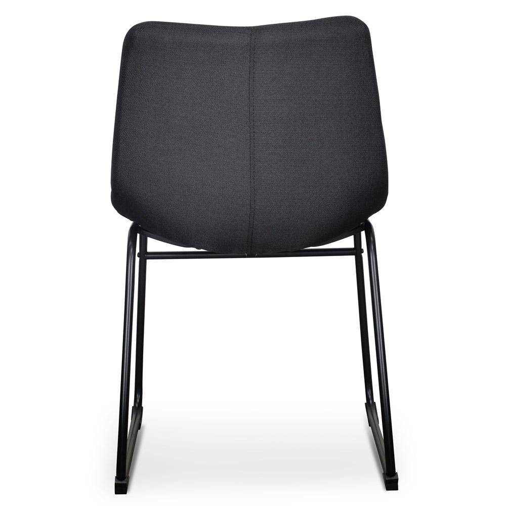Set of 2 Ethan Fabric Dining Chair - Black - Dining Chairs