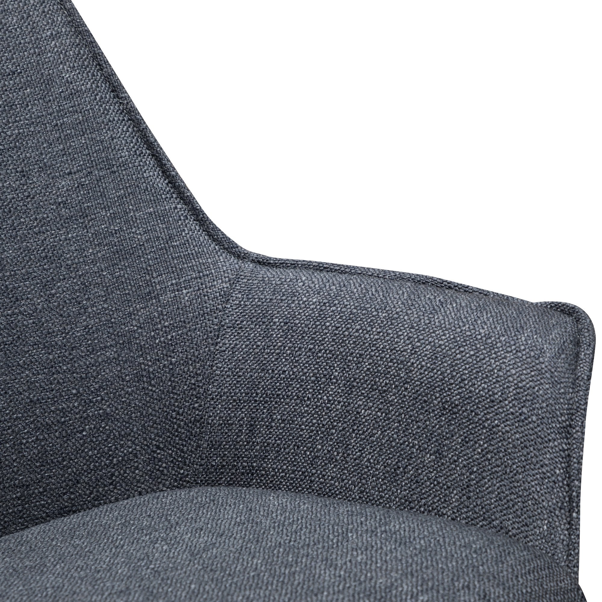 Set of 2 James Fabric Dining Chair - Charcoal Grey - Dining Chairs