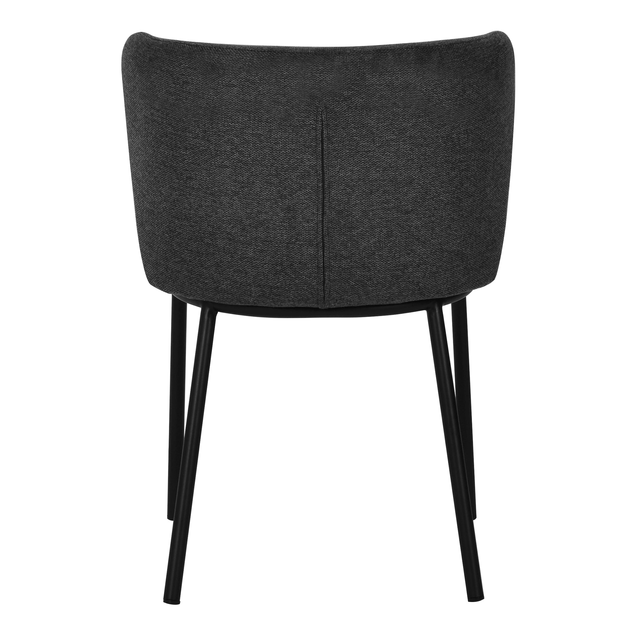 Set of 2 James Fabric Dining Chair - Charcoal Grey - Dining Chairs