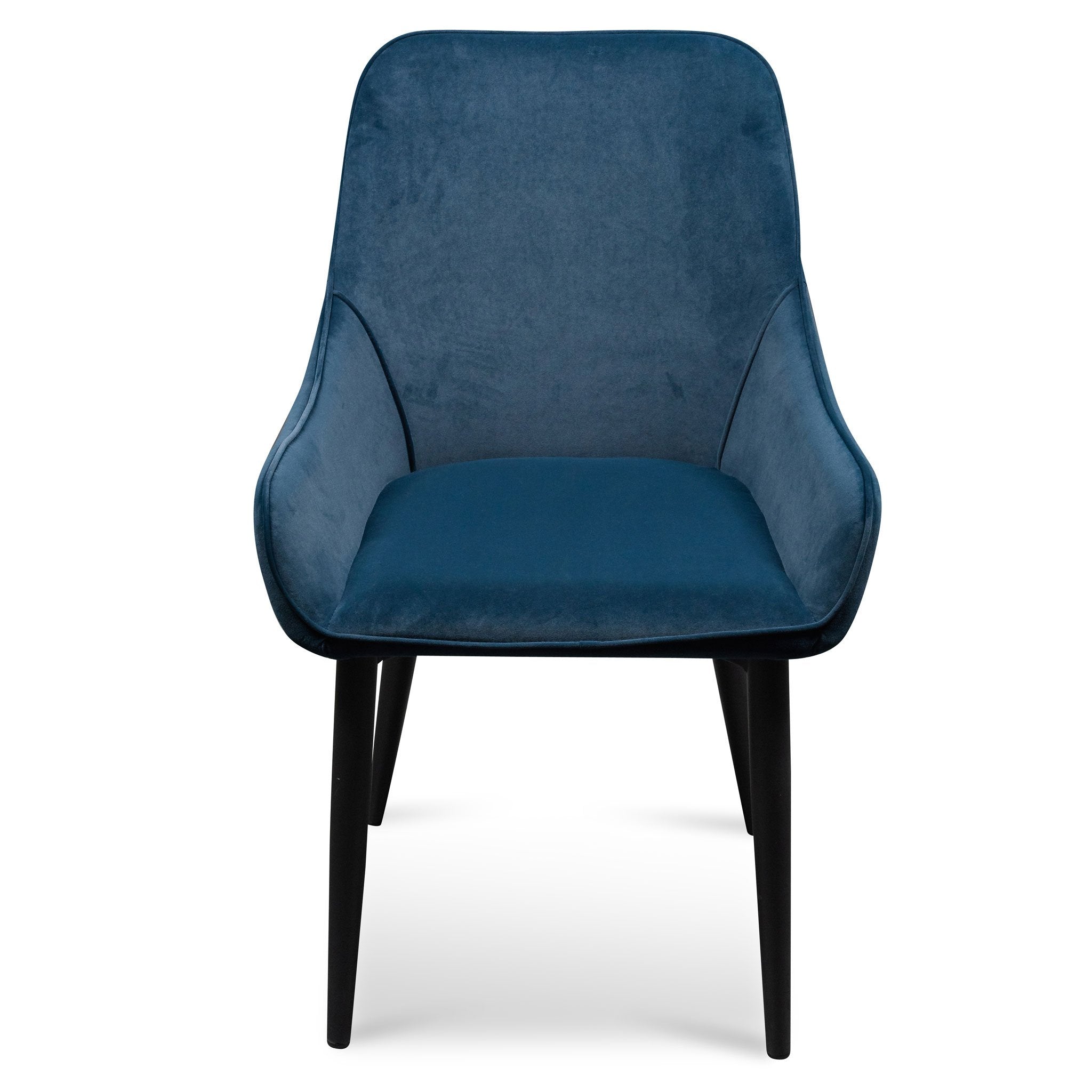 Set of 2 Lina Dining Chair - Navy Blue Velvet - Dining Chairs