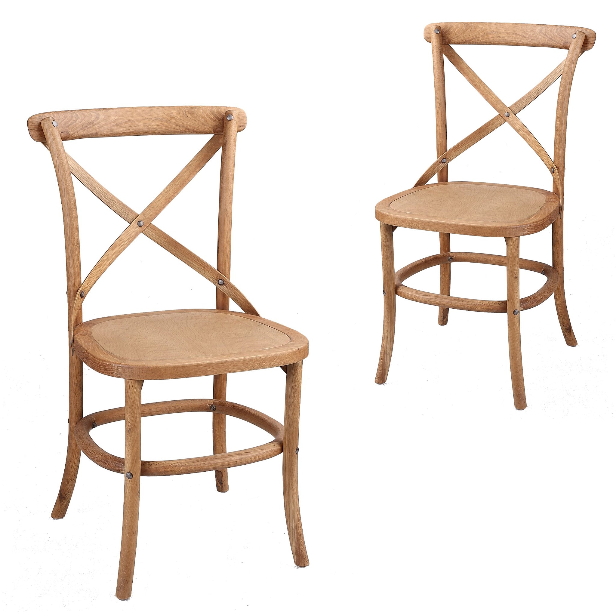 Set of 2 Mesa Wooden Dining Chair - Natural - Dining Chairs