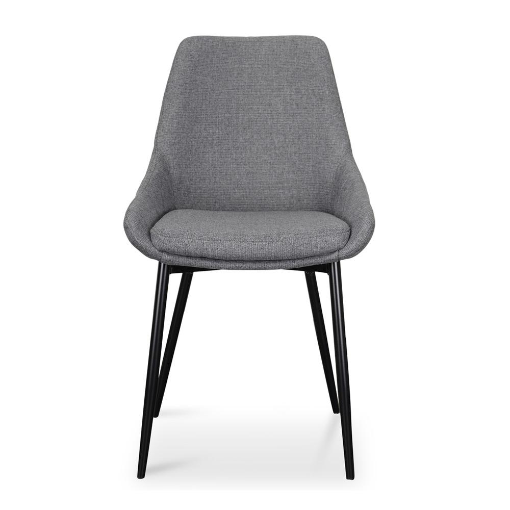 Set of 2 Millie Fabric Dining Chair - Dark Grey - Dining Chairs