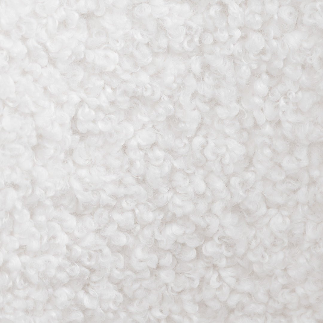 Set of 2 Owen Dining Chair - White Synthetic Wool - Dining Chairs