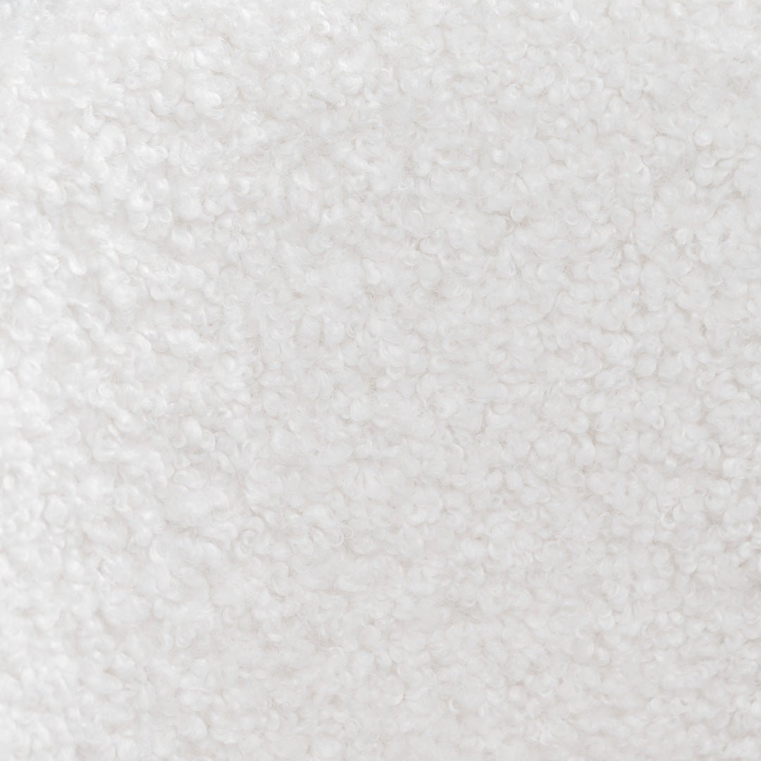 Set of 2 Owen Dining Chair - White Synthetic Wool - Dining Chairs