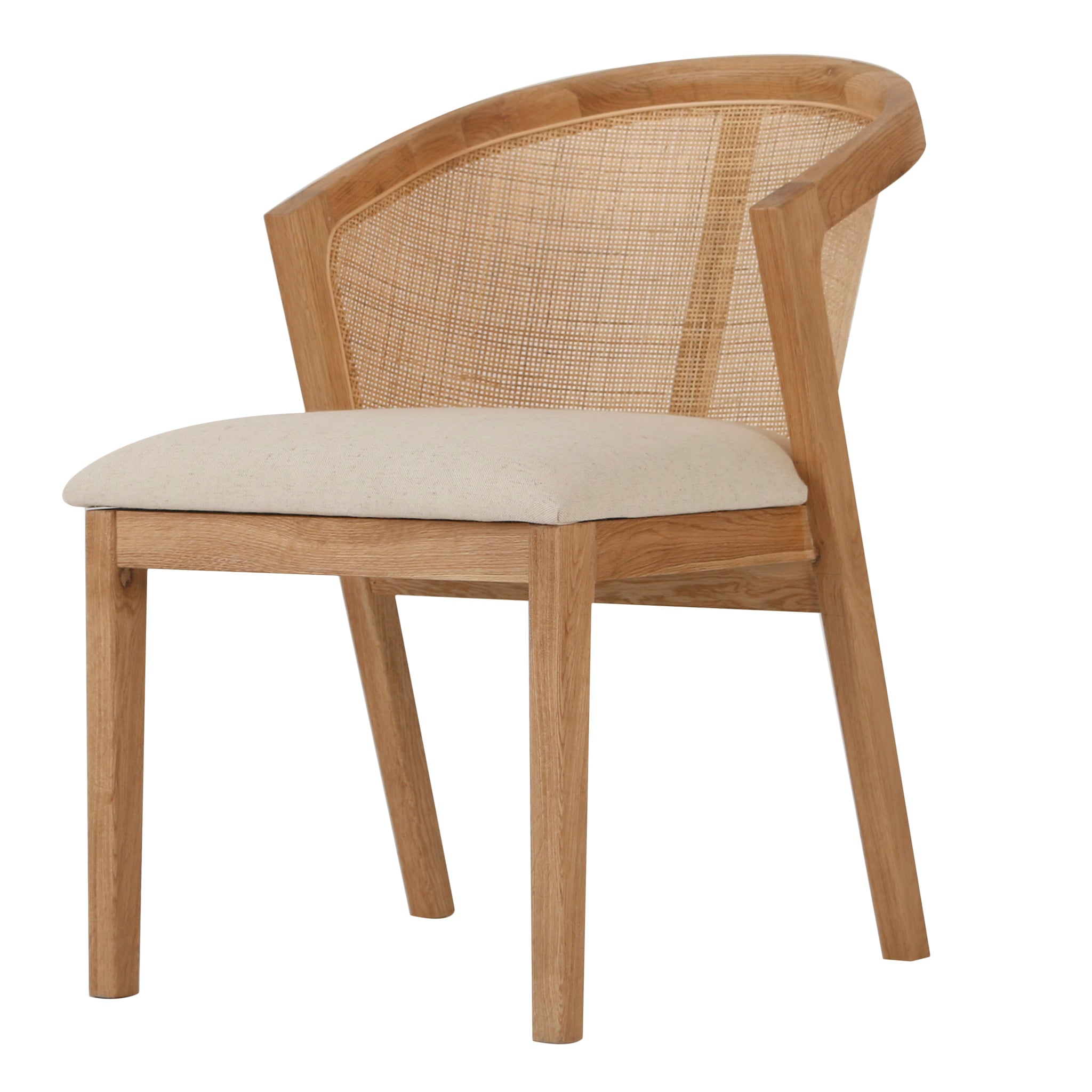 Set of 2 Samira Fabric Dining Chair - Light Beige - Dining Chairs