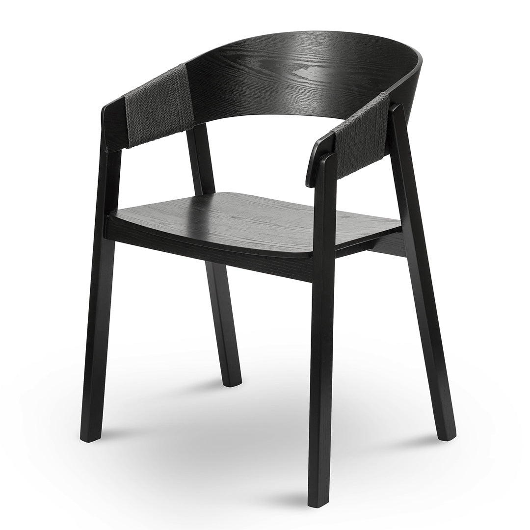 Set of 2 Vanessa Dining Chair - Full Black - Dining Chairs