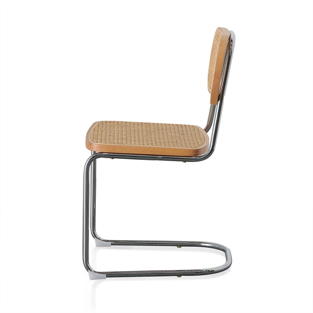 Set of 2 Wally Dining Chair - Natural Rattan - Dining Chairs