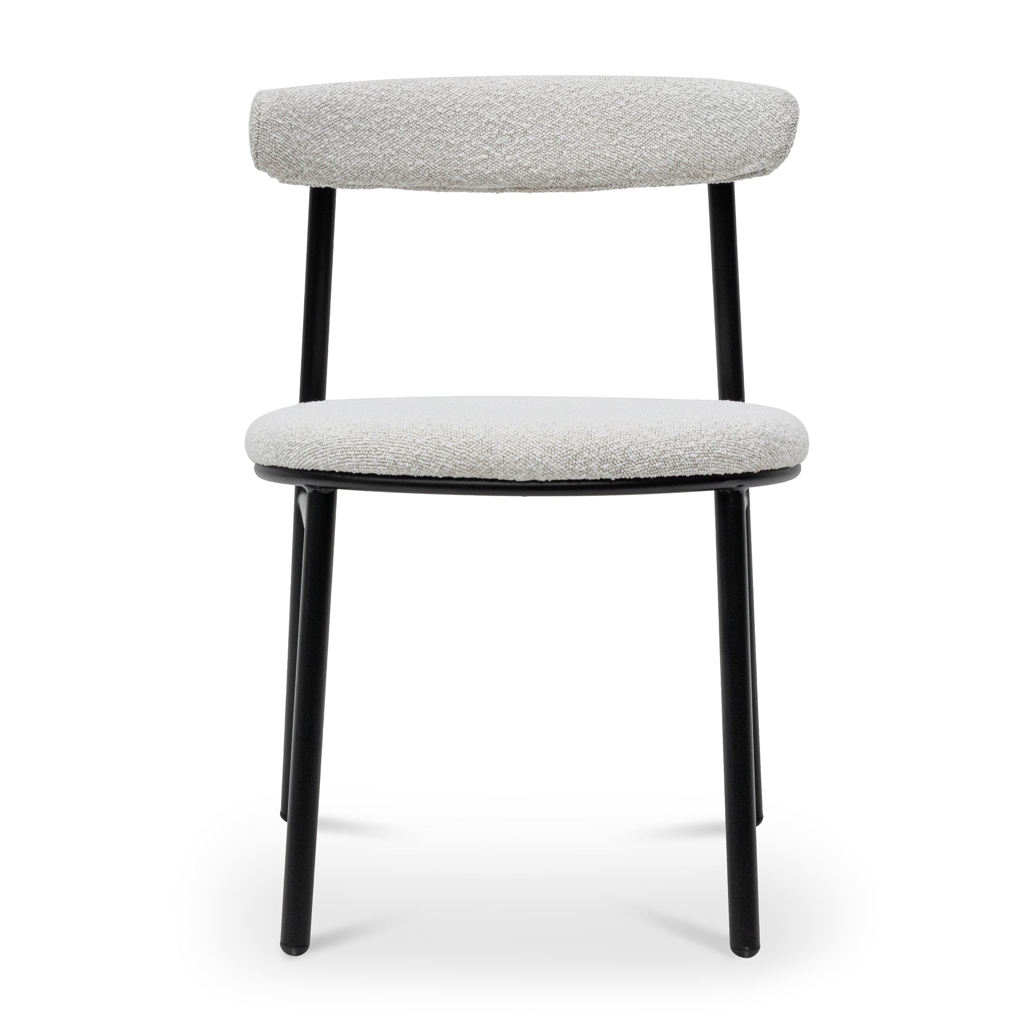 Shaun Fabric Dining Chair - Moon White Boucle - Dining Chairs