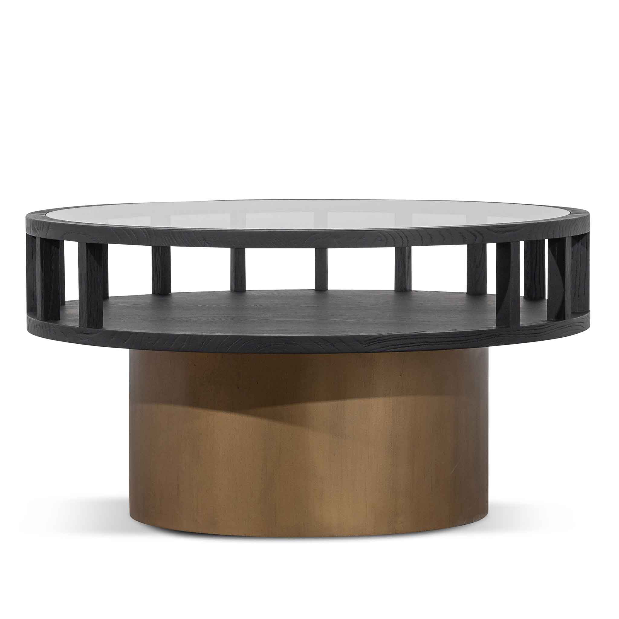 Sienna Round Black Coffee Table - Coffee Table