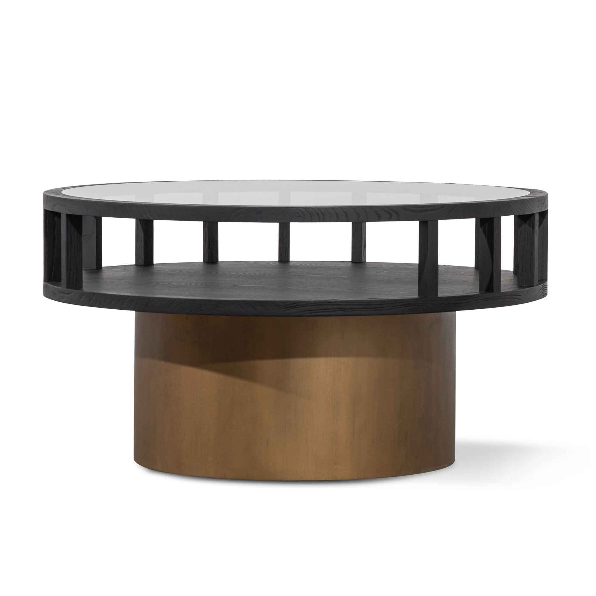 Sienna Round Black Coffee Table - Coffee Table