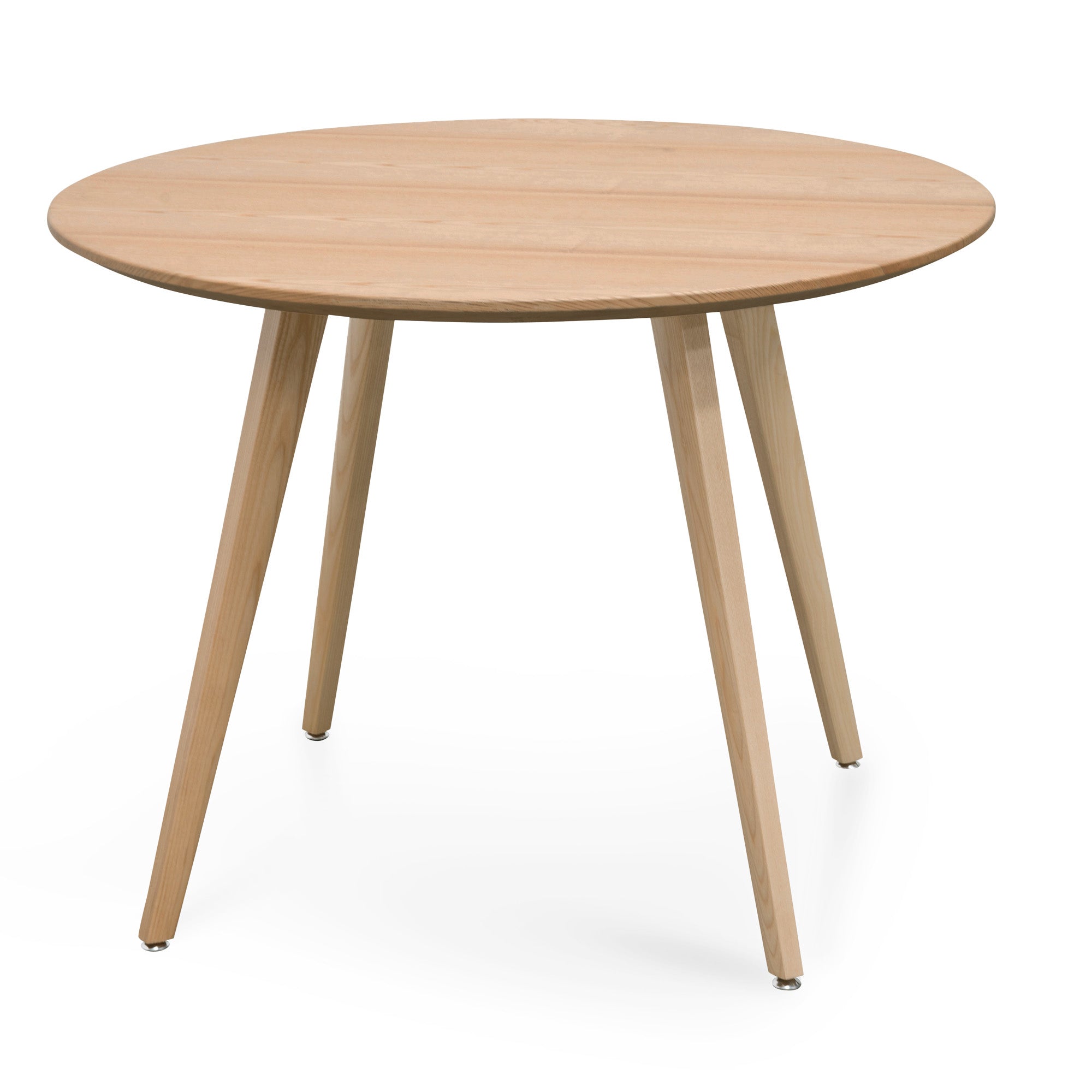 Smith 100cm Round Wooden Dining Table - Natural - Dining Tables