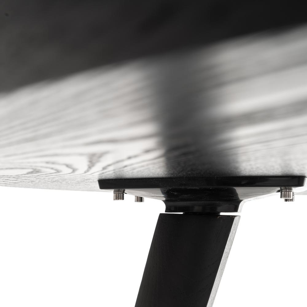 Smith 100cm Veneer Top Round Dining Table - Full Black - Dining Tables