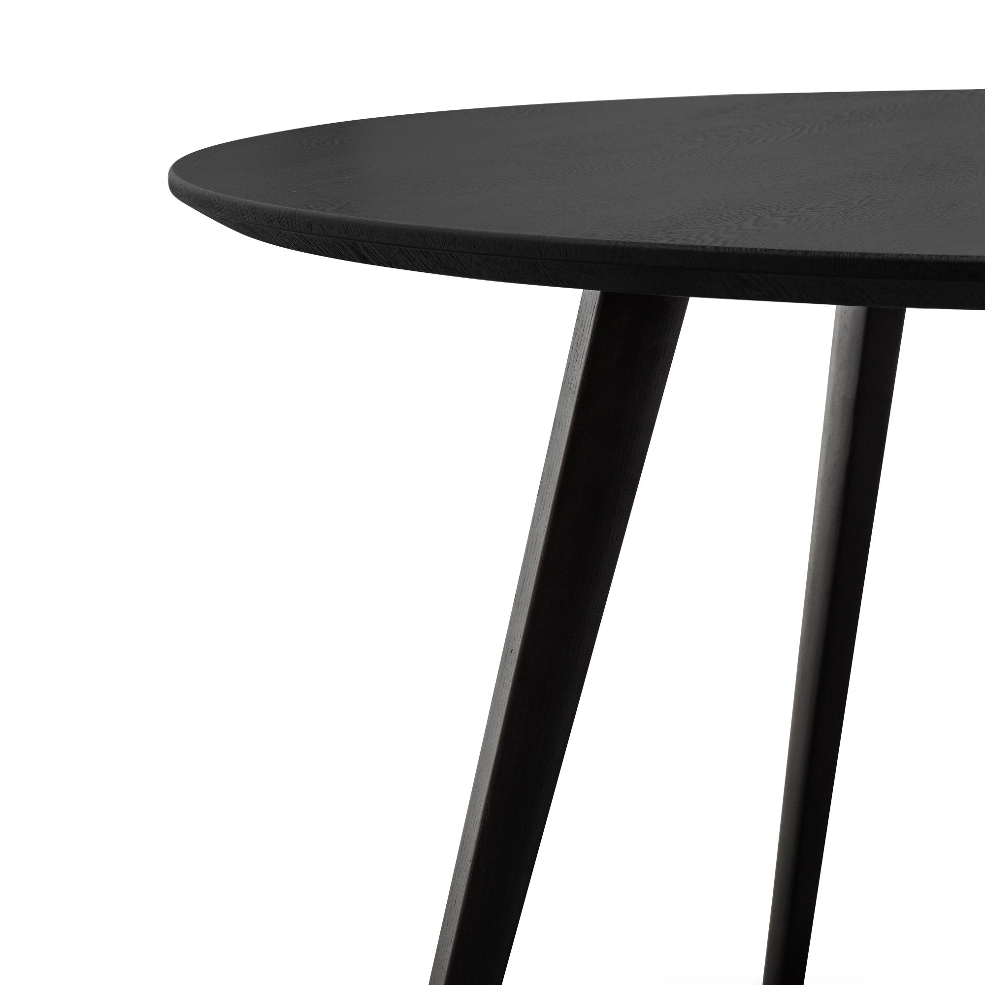 Smith 1.2m Wooden Round Dining Table - Full Black - Dining Tables