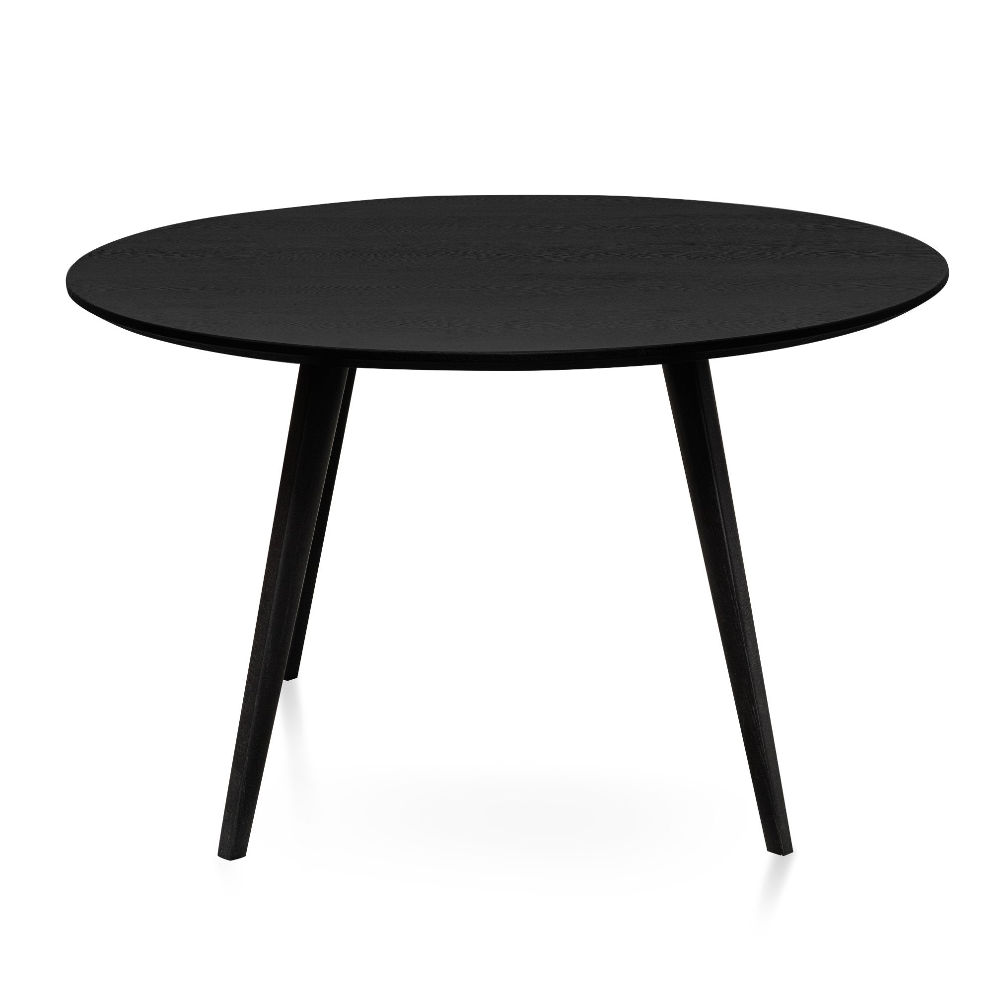 Smith 1.2m Wooden Round Dining Table - Full Black - Dining Tables