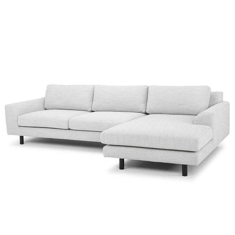 Sophia 3S Right Chaise Sofa - Light Texture Grey - Sofas