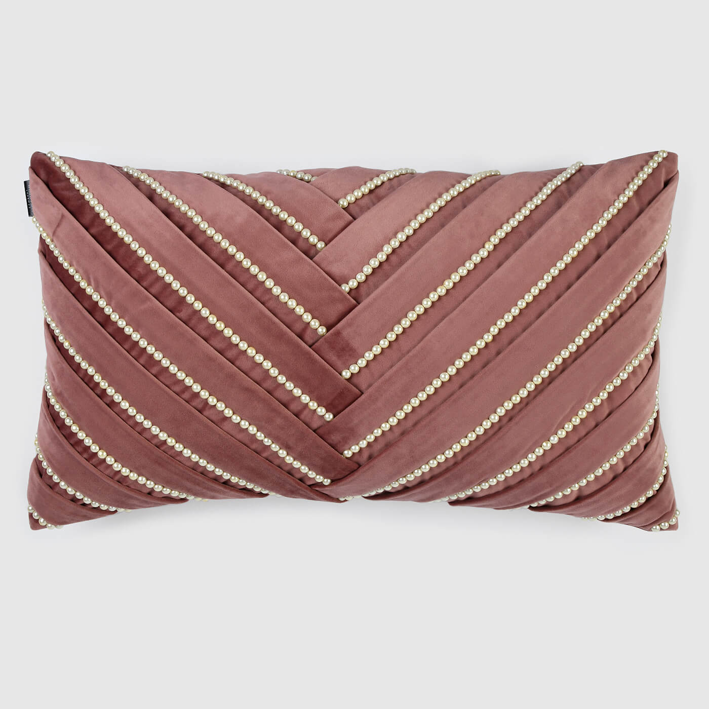 Sophia Pearl Lumbar Pillow Cover, Pink - Pillow Covers