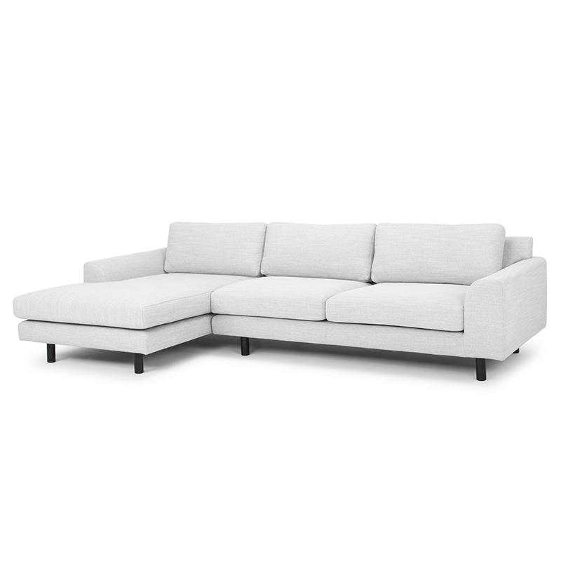 Sophie 3S Left Chaise Sofa in Light Texture Grey - Sofas