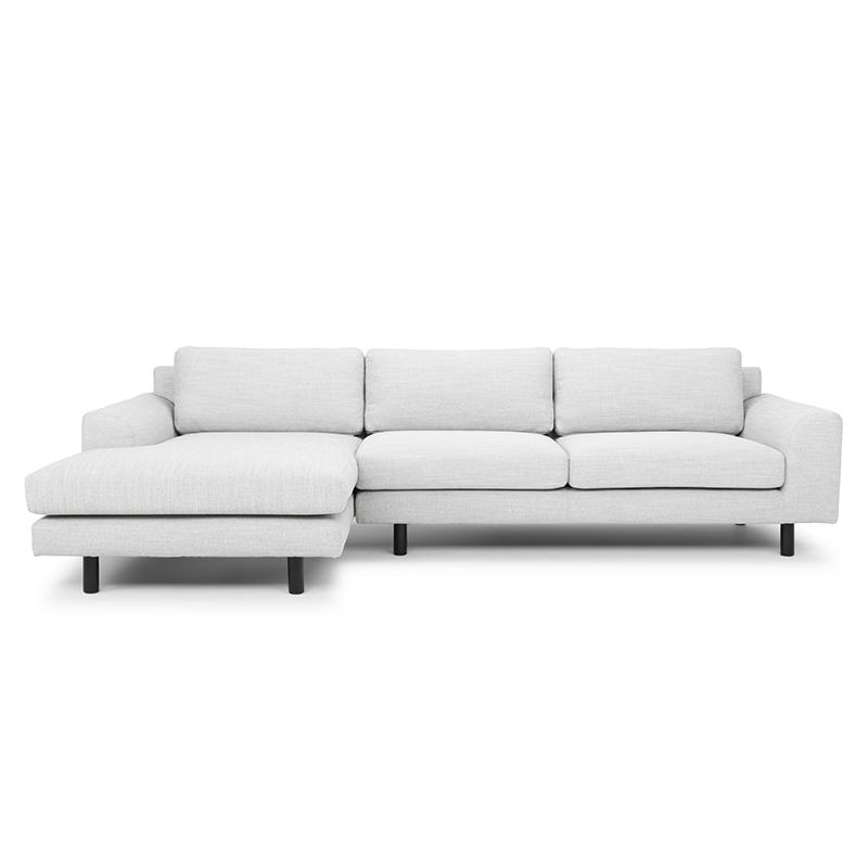 Sophie 3S Left Chaise Sofa in Light Texture Grey - Sofas