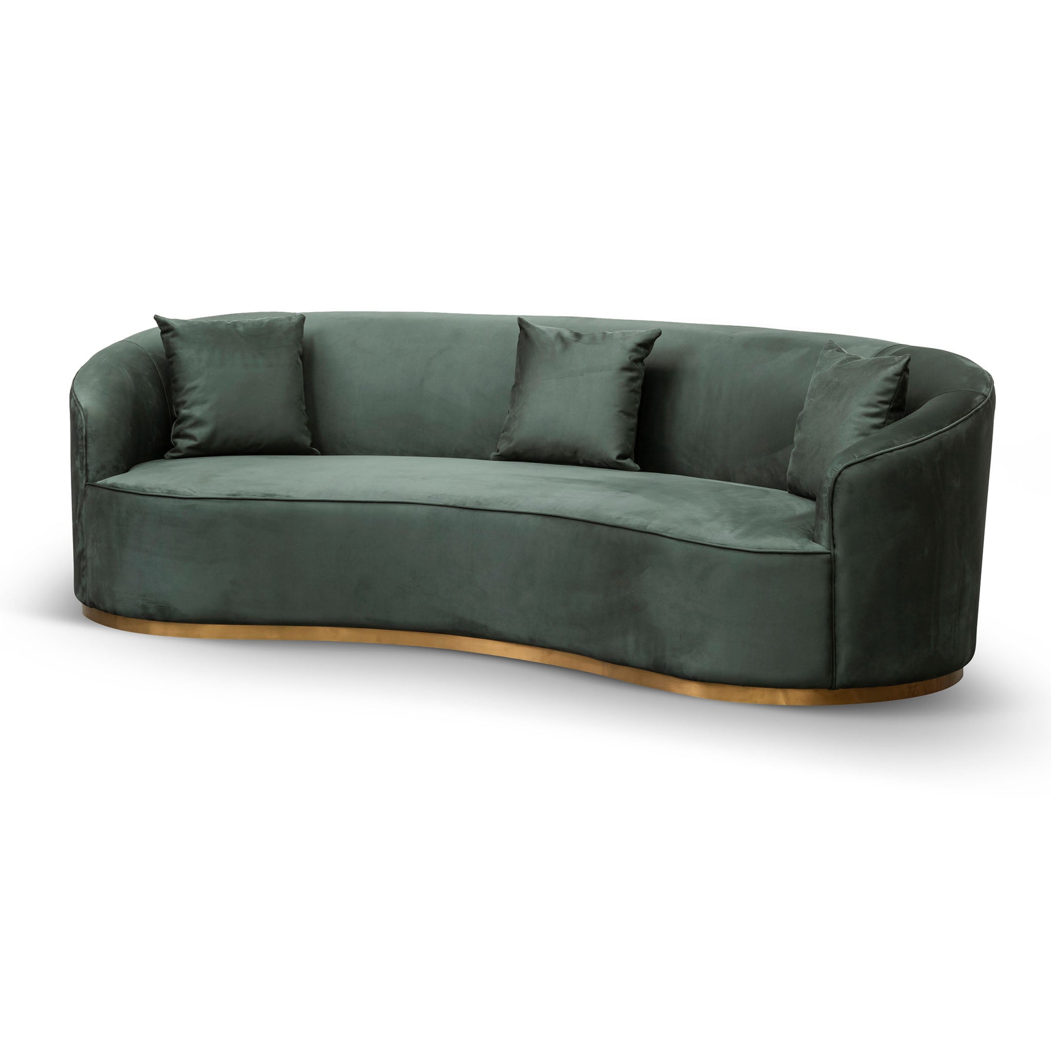 Sophie 3S Sofa - Dark Green Velvet - Sofas