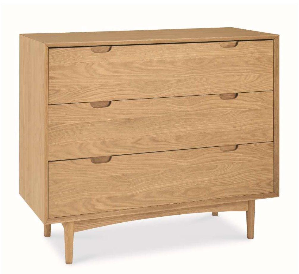 Stella 3 Drawer Chest Scandinavian Design - Natural - Dressers