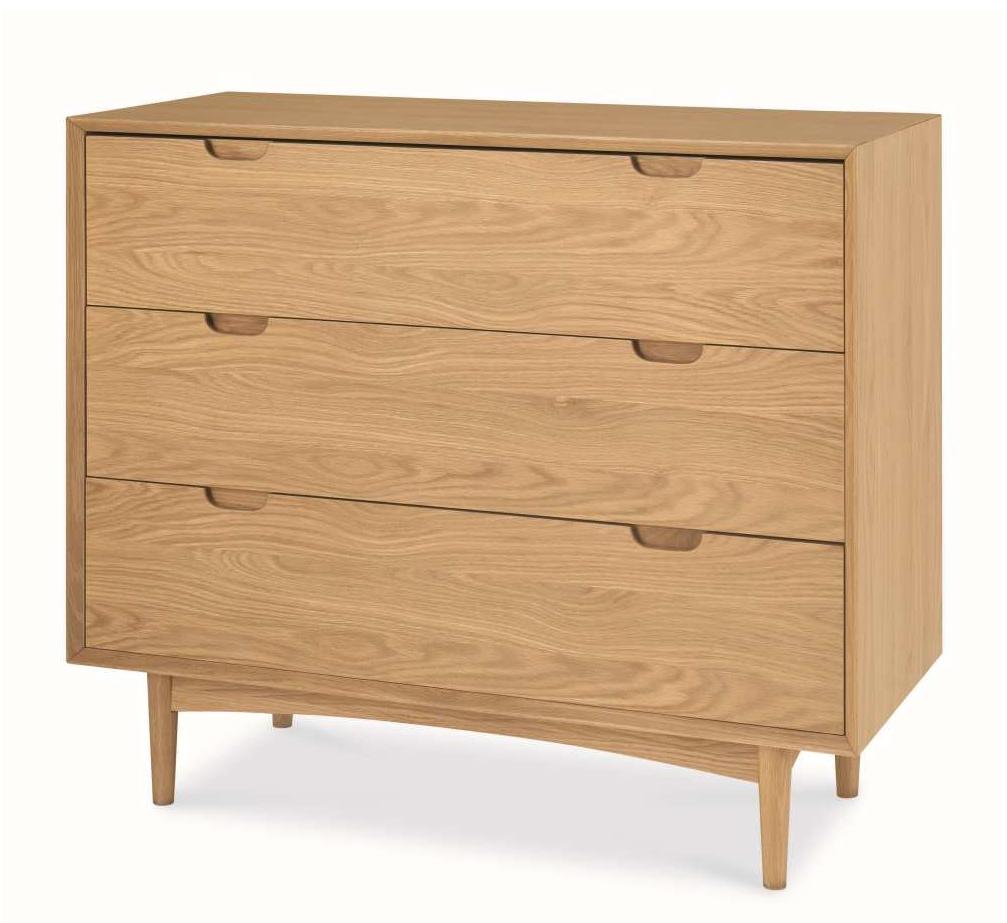 Stella 3 Drawer Chest Scandinavian Design - Natural - Dressers