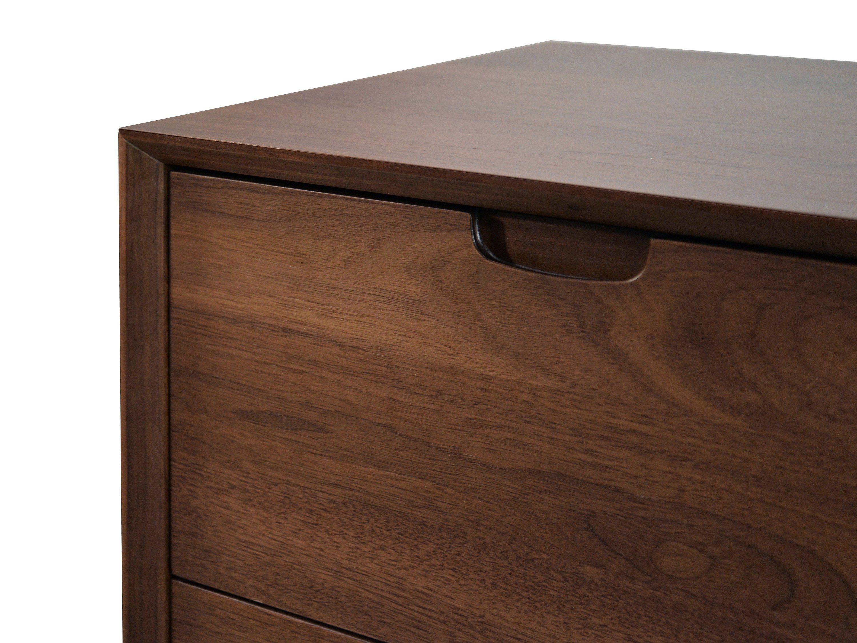 Stella 3 Drawer Chest Scandinavian Design - Walnut - Dressers