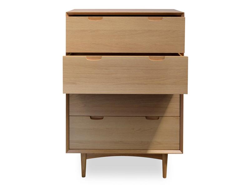 Stella 4 Drawer Chest Scandinavian Design - Natural - Dressers