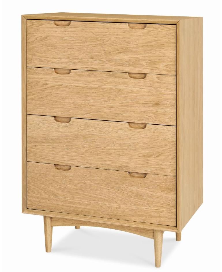 Stella 4 Drawer Chest Scandinavian Design - Natural - Dressers