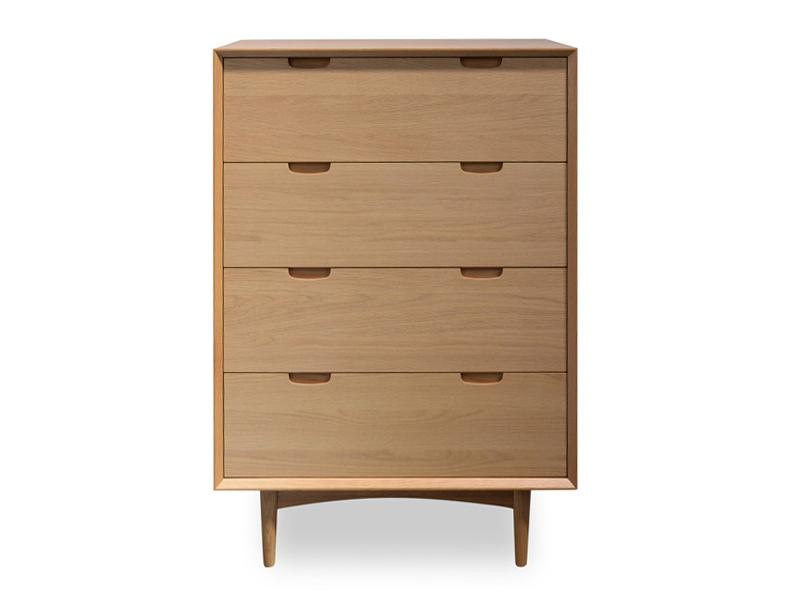 Stella 4 Drawer Chest Scandinavian Design - Natural - Dressers