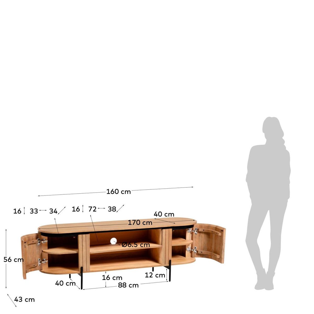 Stella Entertainment Unit - Natural Oak - TV Units