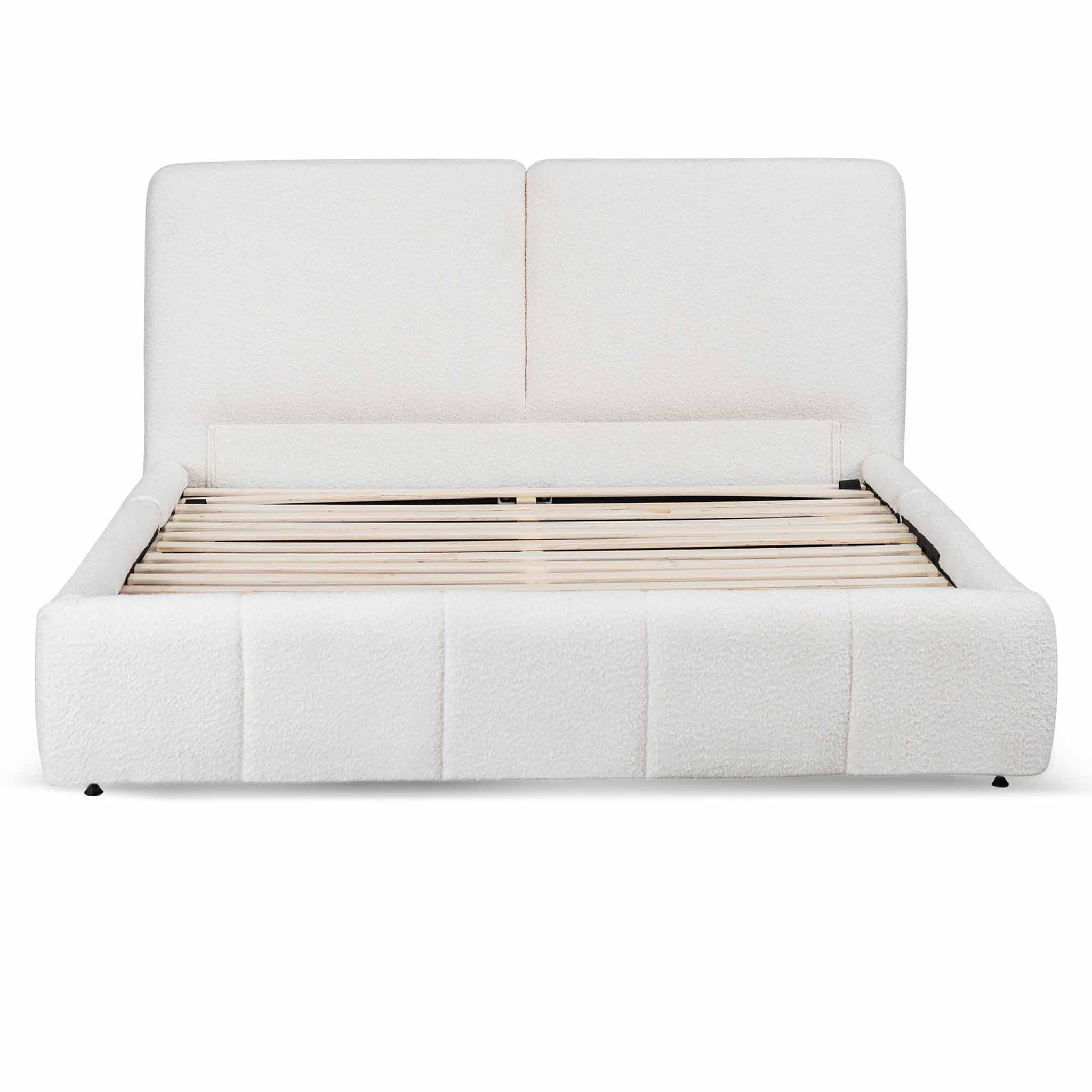 Stella Queen Fabric Bed Frame - Snow Boucle - Beds