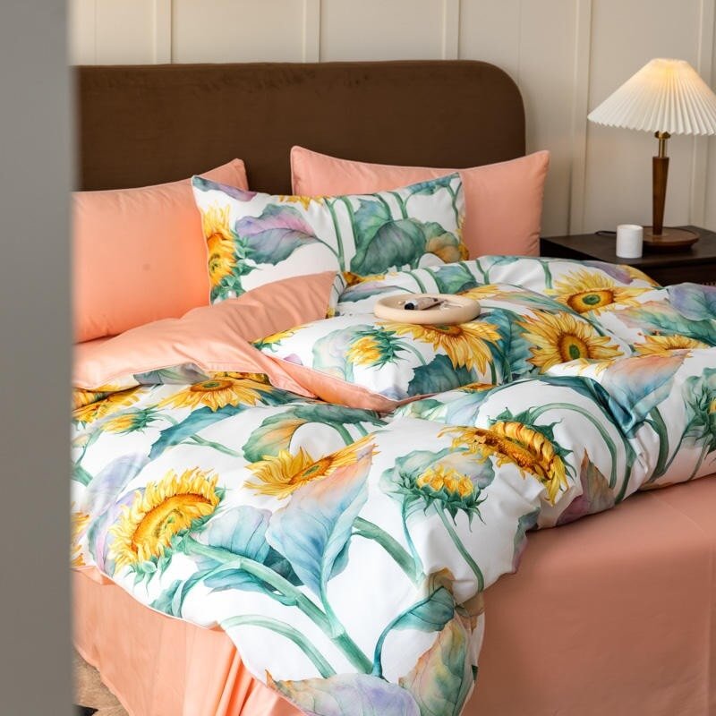 Sunflowers Duvet Cover Set (Egyptian Cotton, 500 TC) - Duvet Covers