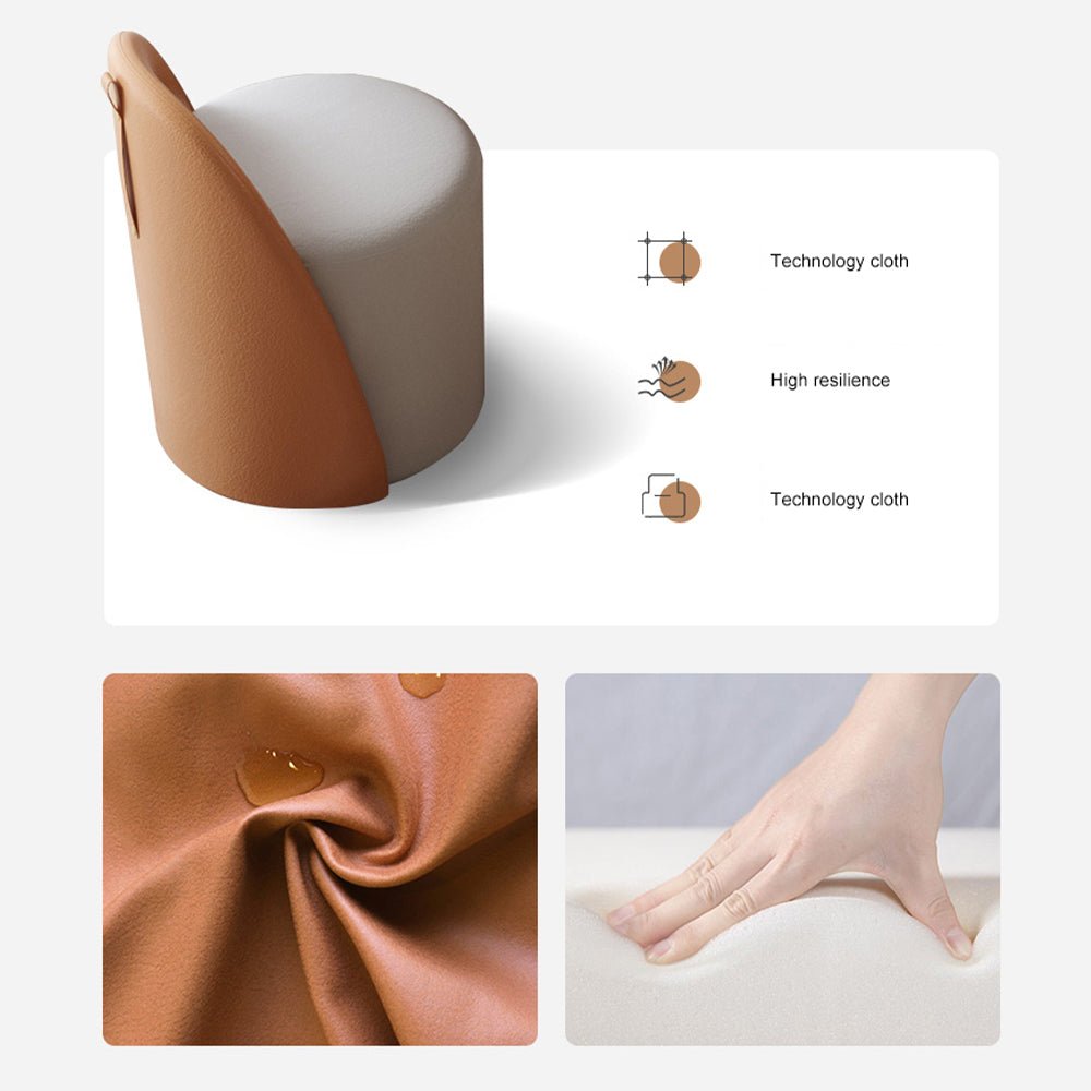 Sydney White Leather Drawer Vanity Set - Make-Up Vanity