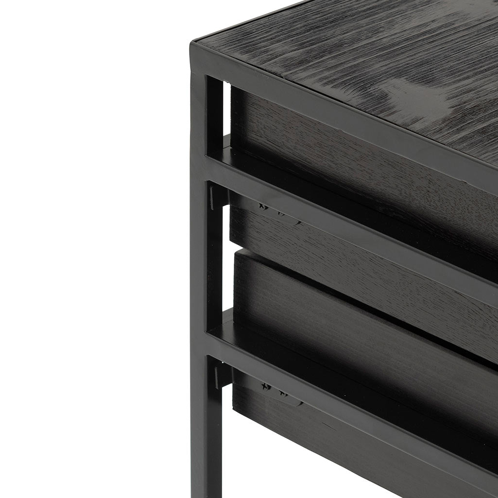 Sylas Side Table - Full Black - Bedside Tables