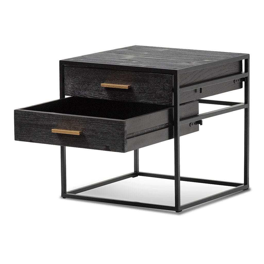 Sylas Side Table - Full Black - Bedside Tables