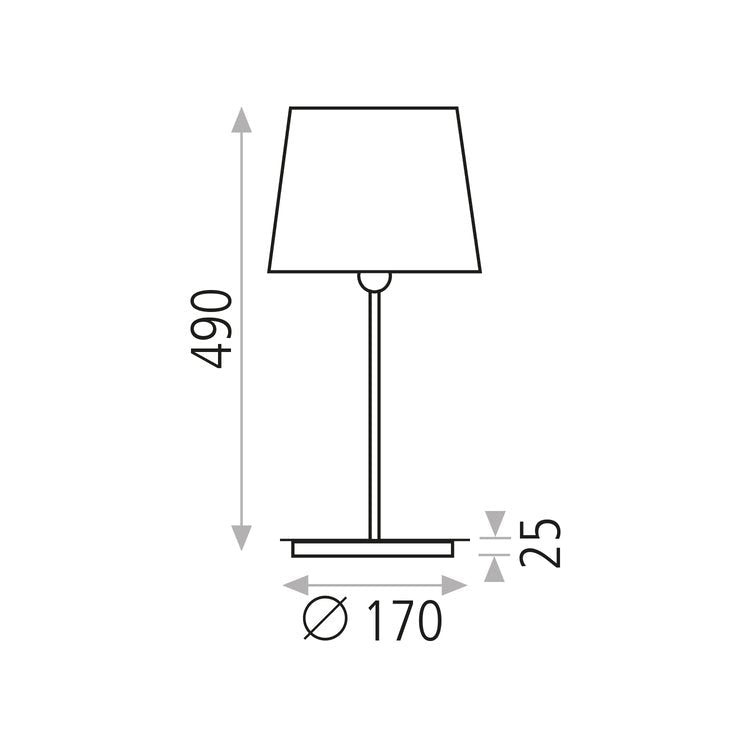 Table Lamp Dekla / Metal & Cotton - Table Lamps