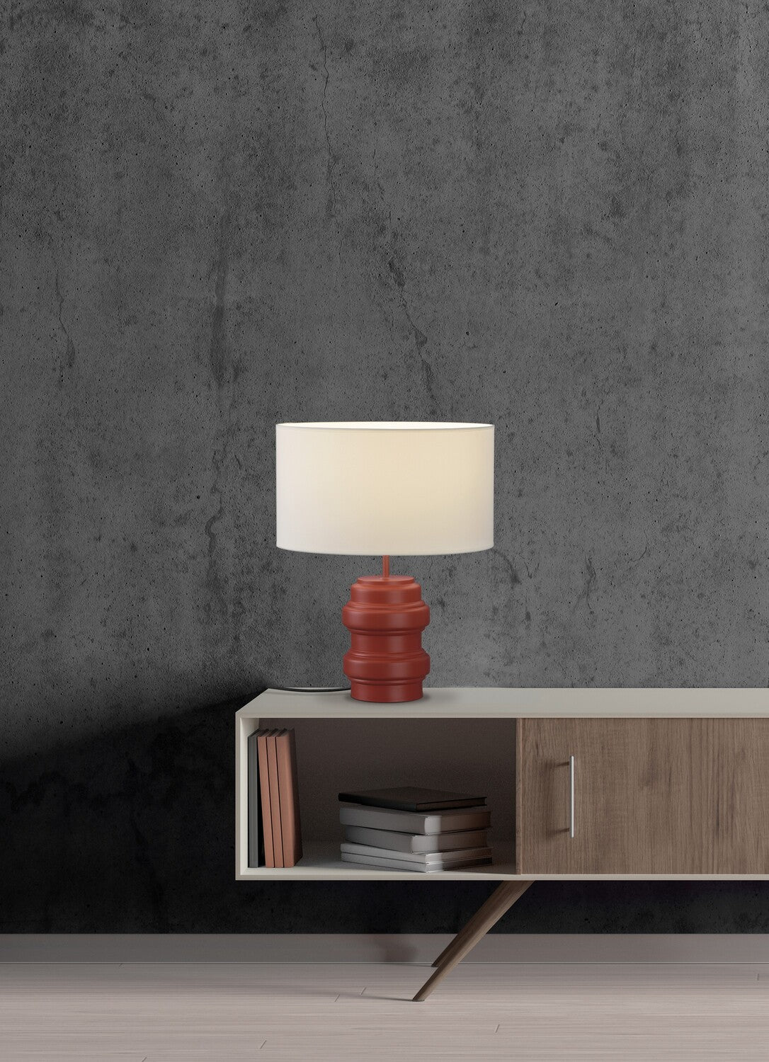 Table Lamp Emira / Polyresin & Cotton - Table Lamps