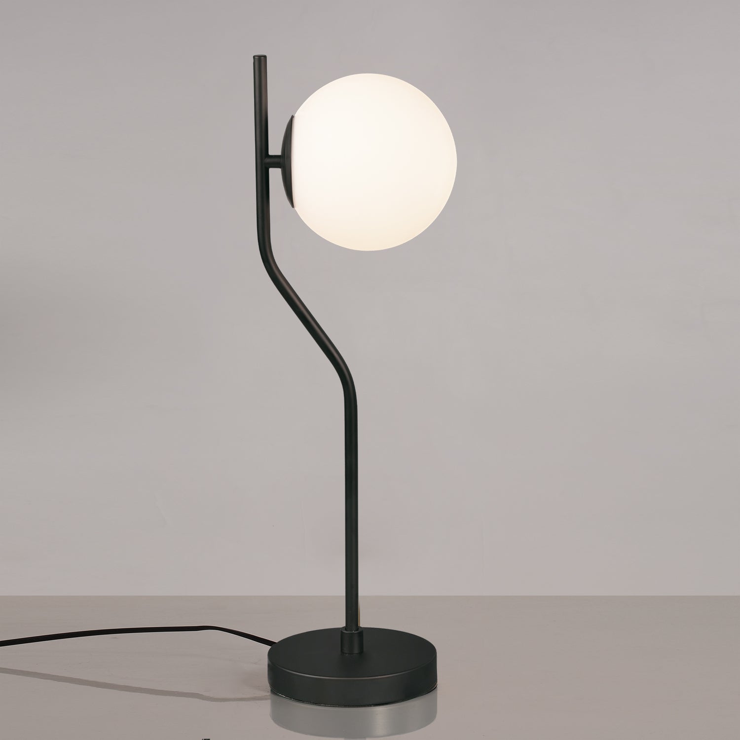 Table Lamp Maui / Opal Glass & Metal - Table Lamps