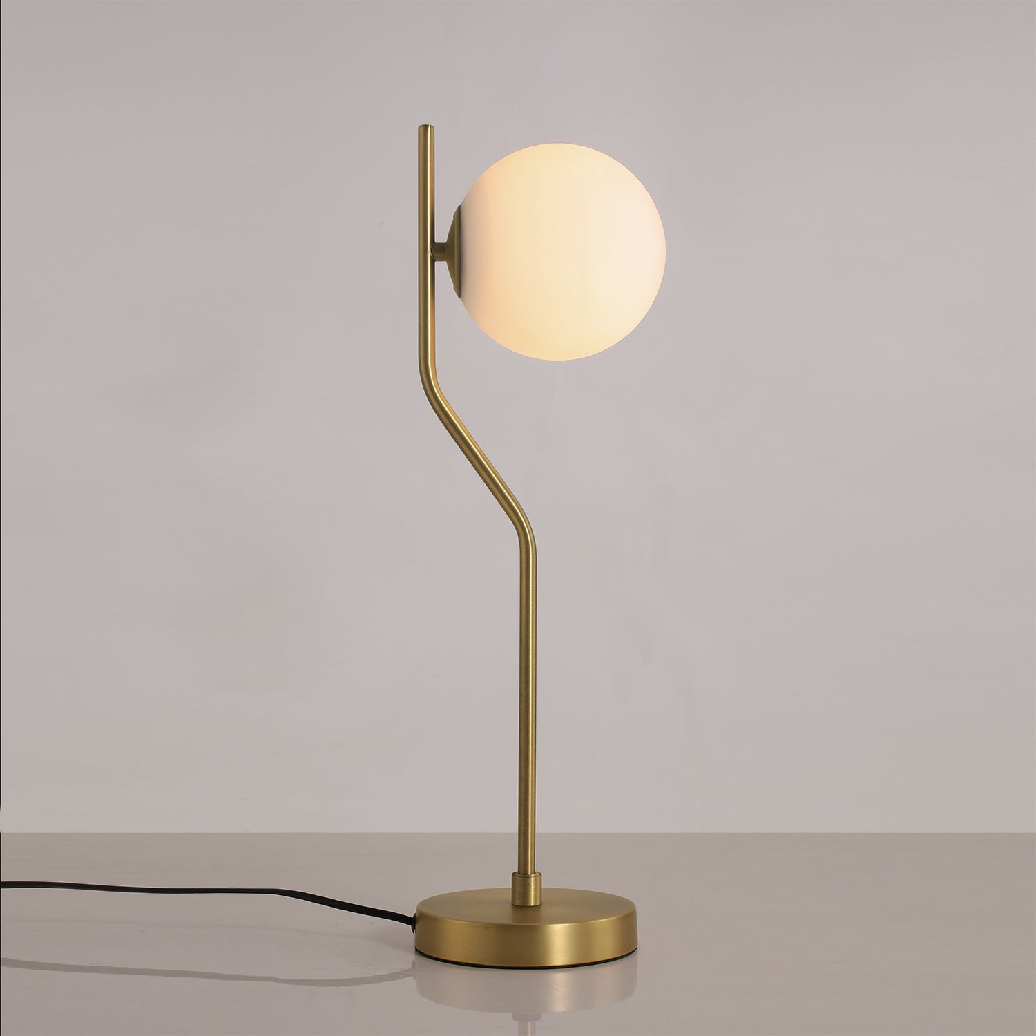 Table Lamp Maui / Opal Glass & Metal - Table Lamps