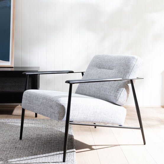 Taylor Armchair - Light Spec Grey - Armchairs