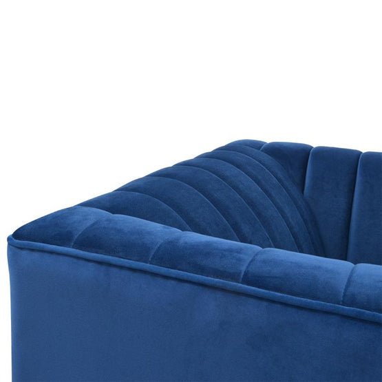Theodore Arm Chair - Blue Velvet - Armchairs