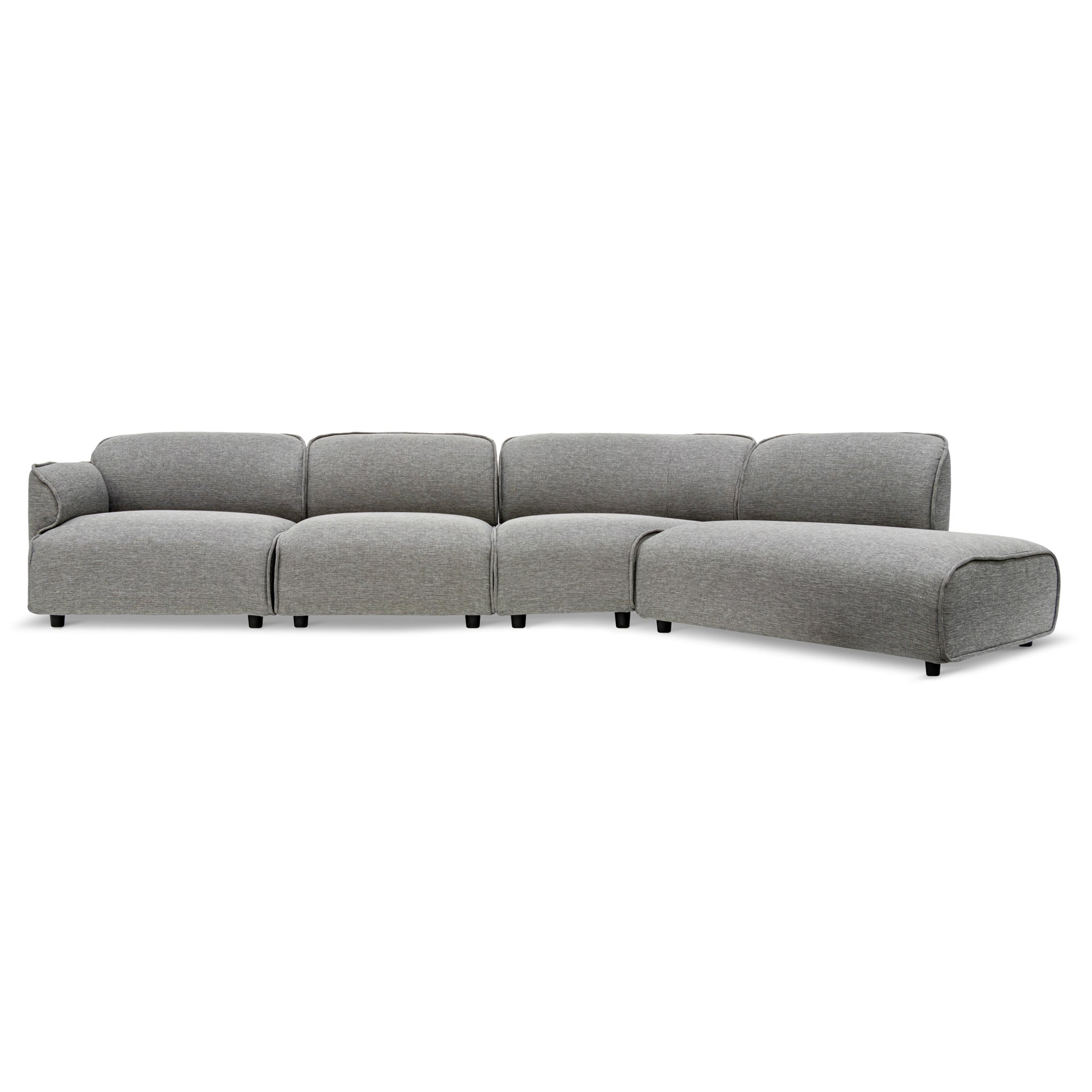 Theodore Right Return Modular Corner Sofa - Graphite Grey - Sofas
